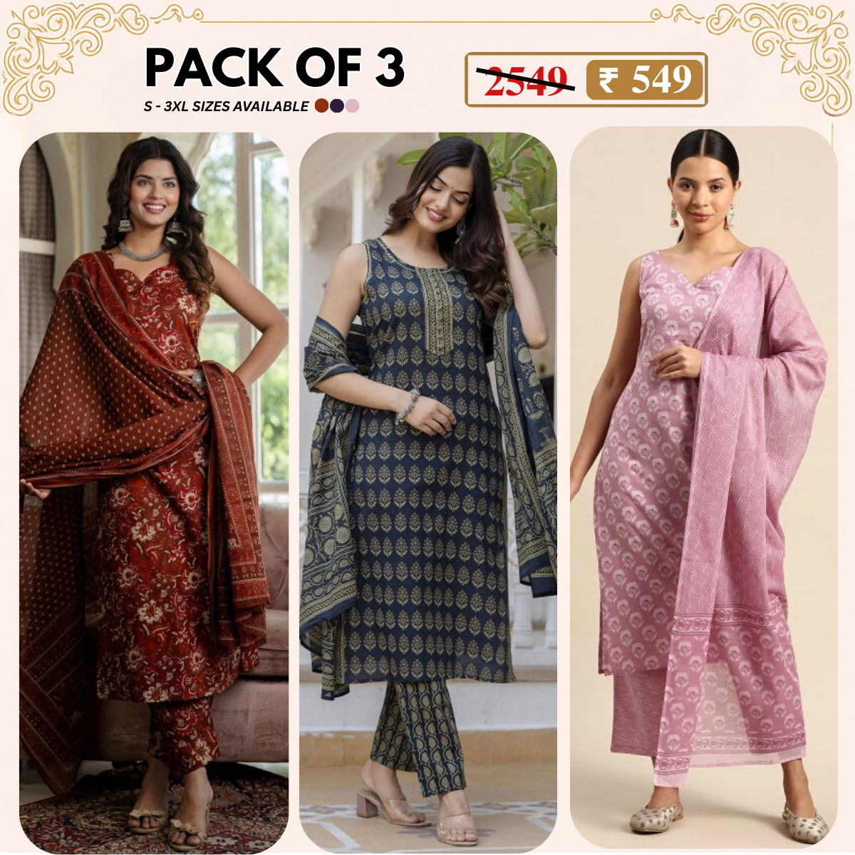 Designer Women's Kurta Set with Dupatta for Festive Wear |