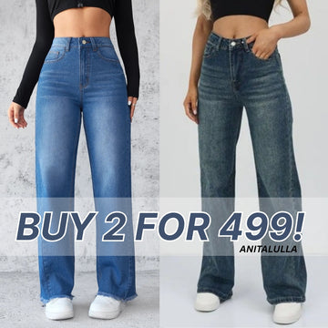 Women's 2-Pack Combo - Straight Fit Jeans Duo |WJ-08