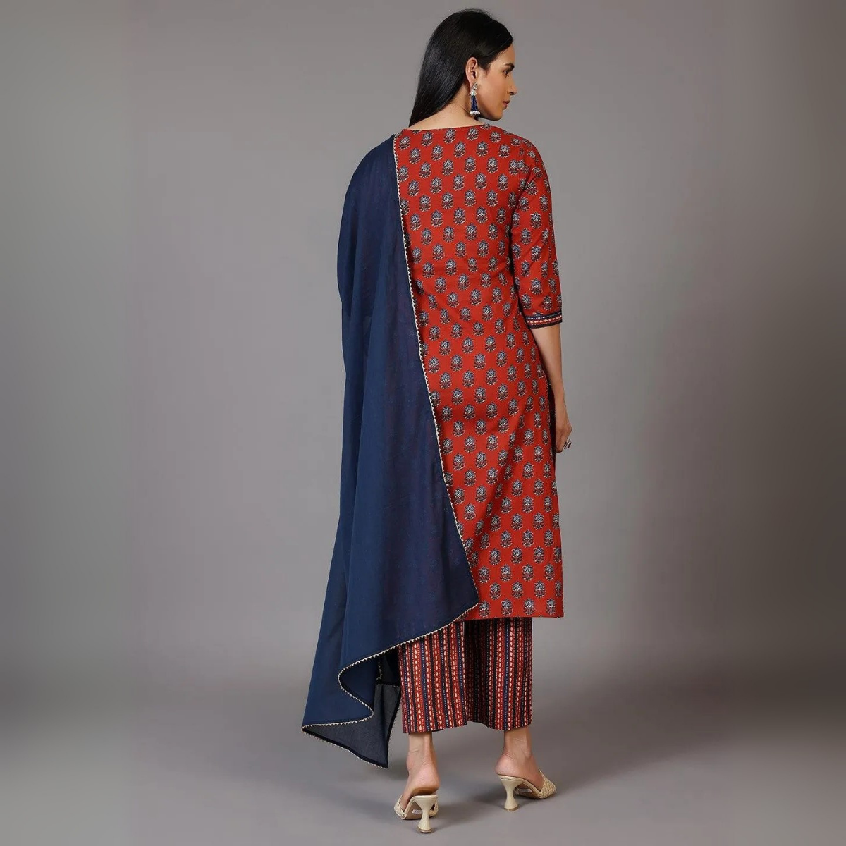 Ethnic 3-Piece Women Kurta Set with Dupatta | Ethnic Wear Made Effortless | WK-08