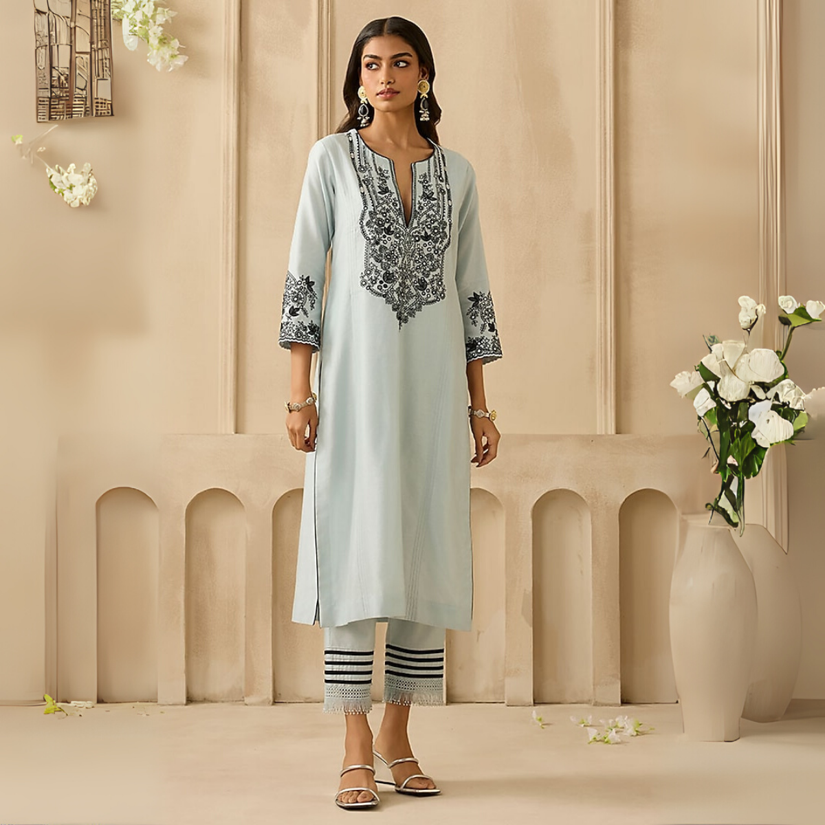 Celebrate Tradition with Our 3 Combo Festive Kurta Sets + Dupatta | FK-08