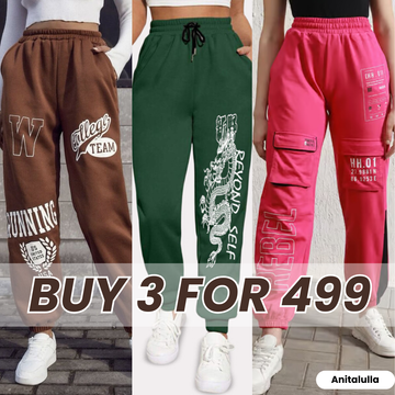 Women’s 3-Pack Solid Color Trousers - Versatile Daily Wear | WT-09