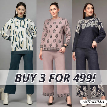 Winter Warmth Trio | Stylish 3-Piece Women’s Co-Ord Set | WC-03